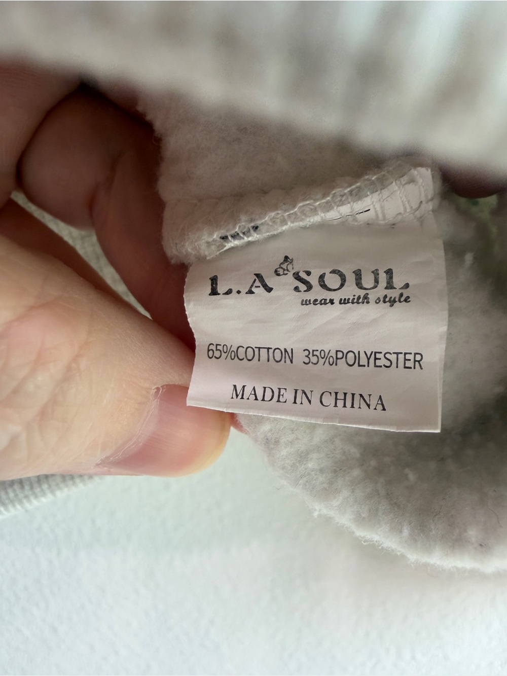 LA Soul Grey & Black Mushroom Crewneck Sweatshirt Approximately Medium Nature - Picture 6 of 9